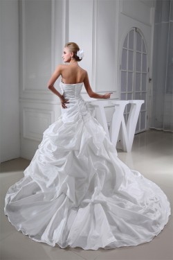 Wholesale Sweetheart Taffeta Sleeveless A-Line Wedding Dresses 2030515
