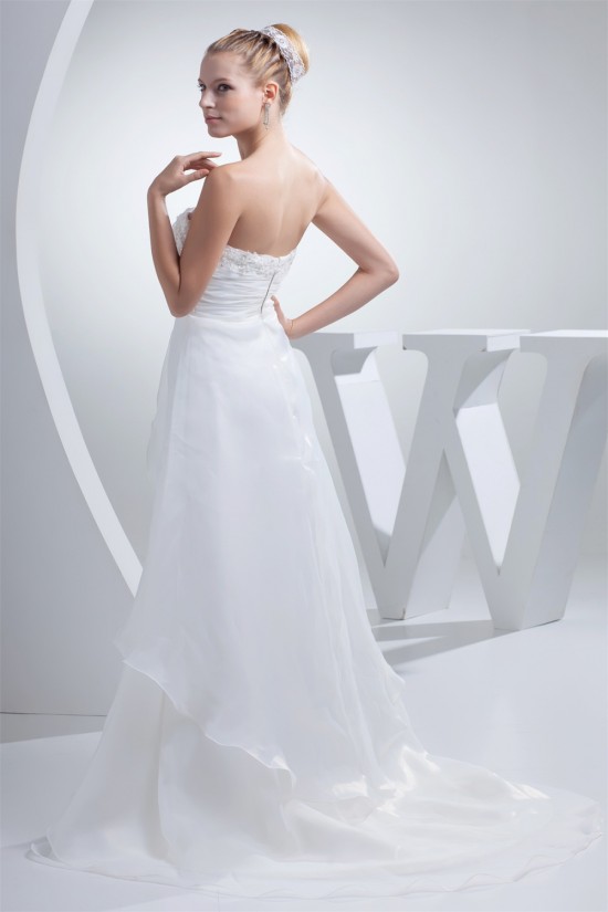 Wonderful A-Line Strapless Satin Woth Satin Wedding Dresses 2030517 Wonderful A-Line Strapless Satin Woth Satin Wedding Dresses 2030517