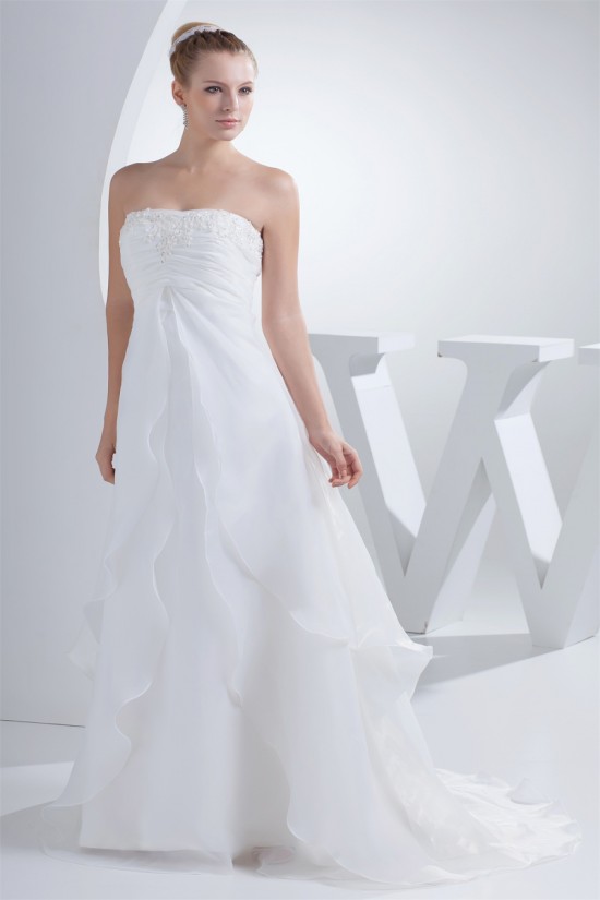 Wonderful A-Line Strapless Satin Woth Satin Wedding Dresses 2030517 Wonderful A-Line Strapless Satin Woth Satin Wedding Dresses 2030517