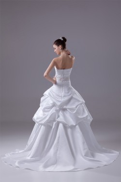 Wonderful Satin Sleeveless A-Line Sweetheart Wedding Dresses 2030521
