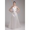 Wonderful Satin Sleeveless Halter A-Line Bead Wedding Dresses 2030522