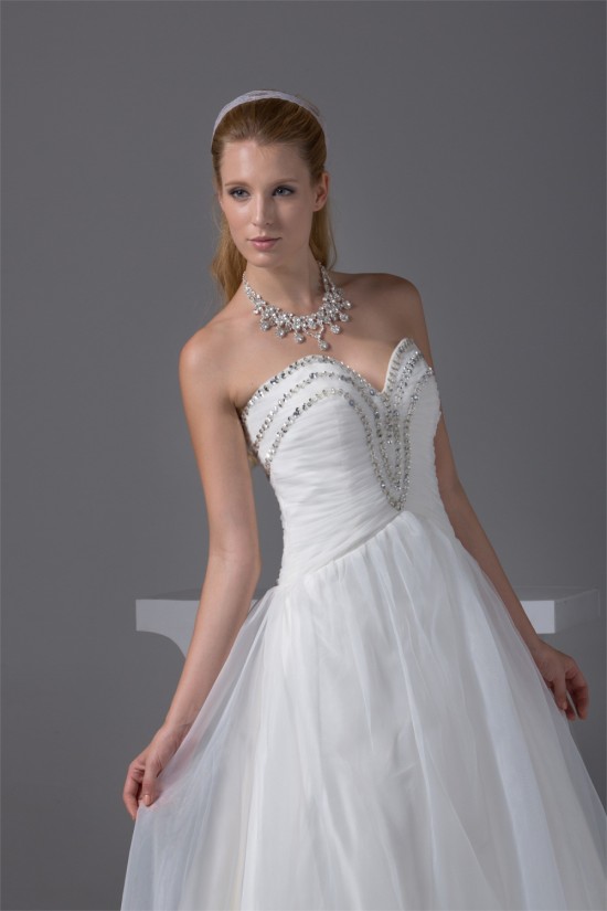 Wonderful Sleeveless A-Line Satin Organza Sweetheart Beaded Wedding Dresses 2030523 Wonderful Sleeveless A-Line Satin Organza Sweetheart Beaded Wedding Dresses 2030523