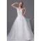Wonderful Sleeveless A-Line Satin Organza Sweetheart Beaded Wedding Dresses 2030523