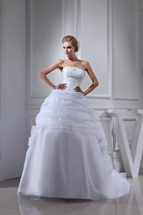 Wonderful Sleeveless Square Satin Organza Ball Gown Wedding Dresses 2030524 Wonderful Sleeveless Square Satin Organza Ball Gown Wedding Dresses 2030524