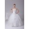 Wonderful Sleeveless Straps A-Line Satin Fine Netting Wedding Dresses 2030525