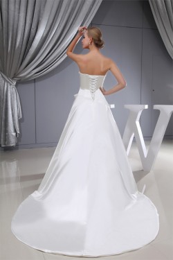 Wonderful Sweetheart Satin A-Line Sleeveless Wedding Dresses 2030526