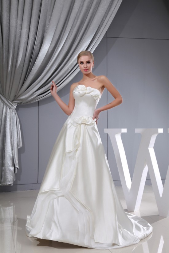 Wonderful Sweetheart Satin A-Line Sleeveless Wedding Dresses 2030526 Wonderful Sweetheart Satin A-Line Sleeveless Wedding Dresses 2030526