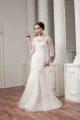 3/4 Length Sleeve Satin Portrait A-Line Most Beautiful Beaded Lace Wedding Dresses 2030527 3/4 Length Sleeve Satin Portrait A-Line Most Beautiful Beaded Lace Wedding Dresses 2030527