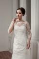 3/4 Length Sleeve Satin Portrait A-Line Most Beautiful Beaded Lace Wedding Dresses 2030527 3/4 Length Sleeve Satin Portrait A-Line Most Beautiful Beaded Lace Wedding Dresses 2030527