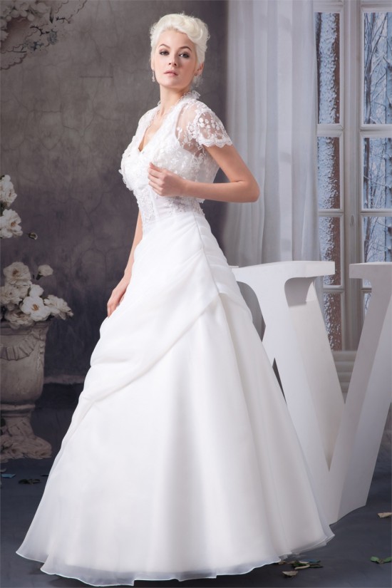 A-Line Halter Satin Lace Sleeveless Wedding Dresses with Jacket 2030532 A-Line Halter Satin Lace Sleeveless Wedding Dresses with Jacket 2030532