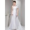 A-Line One-Shoulder Sleeveless Satin Taffeta Sweet Wedding Dresses 2030534