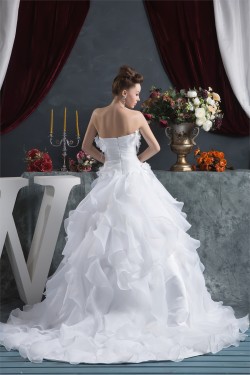 A-Line Satin Sweetheart Sleeveless Most Beautiful Wedding Dresses 2030536