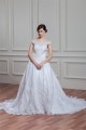 A-Line Sleeveless Off-the-Shoulder Satin Organza Lace Wedding Dresses 2030540 A-Line Sleeveless Off-the-Shoulder Satin Organza Lace Wedding Dresses 2030540