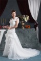 A-Line Sleeveless One-Shoulder Satin Satin Organza Sweet Wedding Dresses 2030541 A-Line Sleeveless One-Shoulder Satin Satin Organza Sweet Wedding Dresses 2030541
