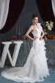 A-Line Sleeveless One-Shoulder Satin Satin Organza Sweet Wedding Dresses 2030541 A-Line Sleeveless One-Shoulder Satin Satin Organza Sweet Wedding Dresses 2030541