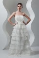 A-Line Sleeveless Satin Lace Organza Strapless Embellished Wedding Dresses 2030543 A-Line Sleeveless Satin Lace Organza Strapless Embellished Wedding Dresses 2030543