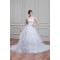 A-Line Sleeveless Satin Organza Soft Sweetheart Beaded Wedding Dresses 2030544