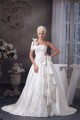 A-Line Sleeveless Satin Taffeta One-Shoulder Lace Wedding Dresses 2030545 A-Line Sleeveless Satin Taffeta One-Shoulder Lace Wedding Dresses 2030545