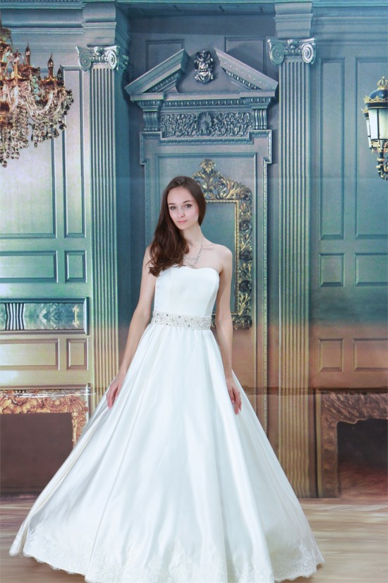 A-Line Sleeveless Soft Sweetheart Satin Beaded Lace Wedding Dresses 2030548 A-Line Sleeveless Soft Sweetheart Satin Beaded Lace Wedding Dresses 2030548