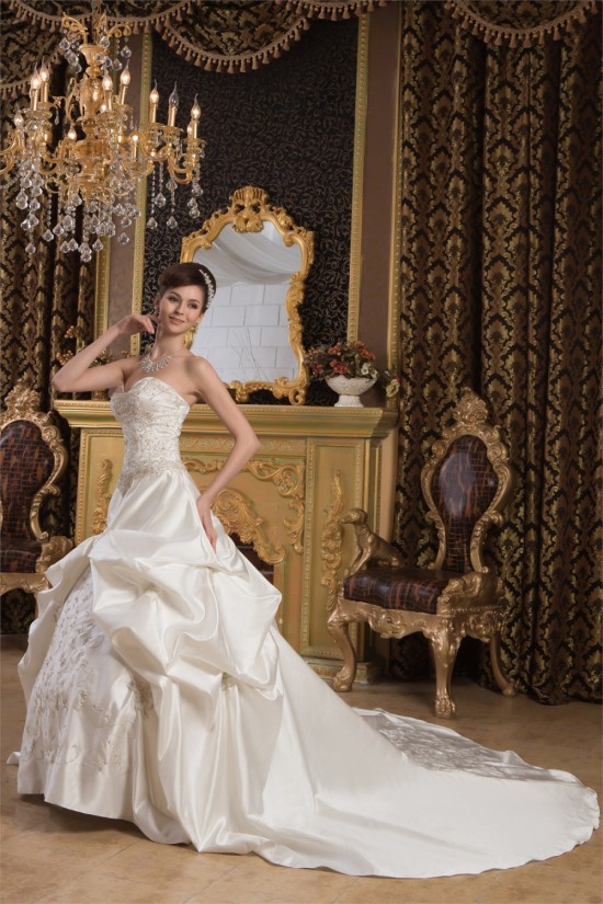 Ball Gown Sleeveless Sweetheart Satin New Arrival Wedding Dresses 2030553 Ball Gown Sleeveless Sweetheart Satin New Arrival Wedding Dresses 2030553