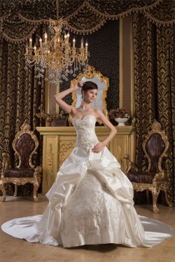 Ball Gown Sleeveless Sweetheart Satin New Arrival Wedding Dresses 2030553