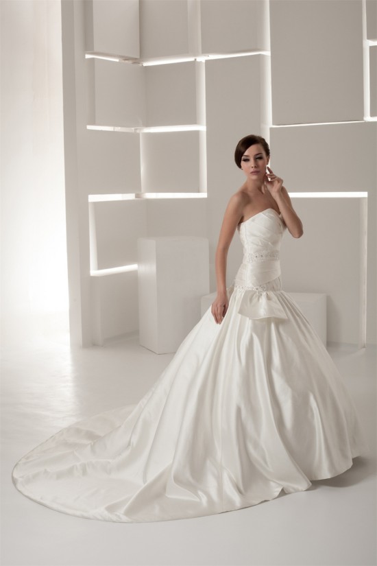 A-Line Sleeveless Sweetheart Satin Taffeta Beaded Wedding Dresses 2030555 A-Line Sleeveless Sweetheart Satin Taffeta Beaded Wedding Dresses 2030555