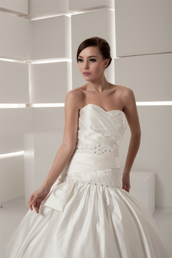 A-Line Sleeveless Sweetheart Satin Taffeta Beaded Wedding Dresses 2030555 A-Line Sleeveless Sweetheart Satin Taffeta Beaded Wedding Dresses 2030555