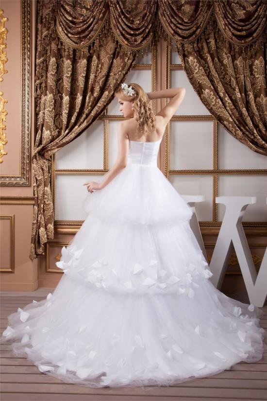 A-Line Strapless Satin Fine Netting Sleeveless Most Beautiful Wedding Dresses 2030559 A-Line Strapless Satin Fine Netting Sleeveless Most Beautiful Wedding Dresses 2030559