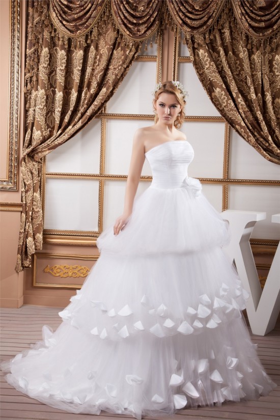 A-Line Strapless Satin Fine Netting Sleeveless Most Beautiful Wedding Dresses 2030559 A-Line Strapless Satin Fine Netting Sleeveless Most Beautiful Wedding Dresses 2030559