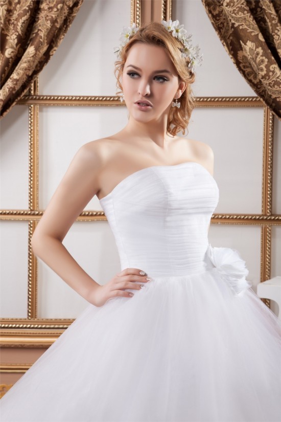 A-Line Strapless Satin Fine Netting Sleeveless Most Beautiful Wedding Dresses 2030559 A-Line Strapless Satin Fine Netting Sleeveless Most Beautiful Wedding Dresses 2030559