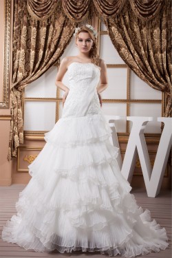 A-Line Sweetheart Sleeveless Lace Wedding Dresses 2030563