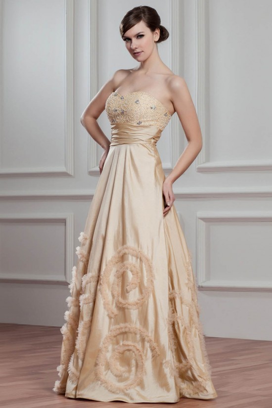 A-Line Sweetheart Sleeveless Satin Beaded Wedding Dresses 2030564 A-Line Sweetheart Sleeveless Satin Beaded Wedding Dresses 2030564