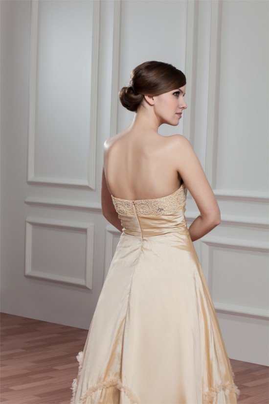 A-Line Sweetheart Sleeveless Satin Beaded Wedding Dresses 2030564 A-Line Sweetheart Sleeveless Satin Beaded Wedding Dresses 2030564