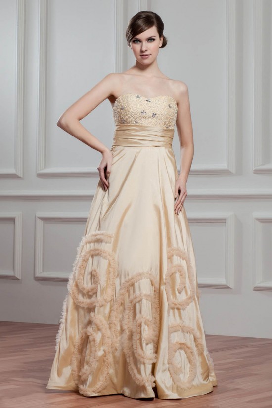 A-Line Sweetheart Sleeveless Satin Beaded Wedding Dresses 2030564 A-Line Sweetheart Sleeveless Satin Beaded Wedding Dresses 2030564