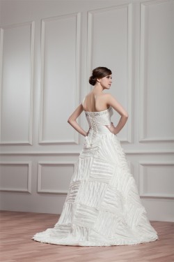 A-Line Sweetheart Sleeveless Taffeta New Arrival Wedding Dresses 2030565