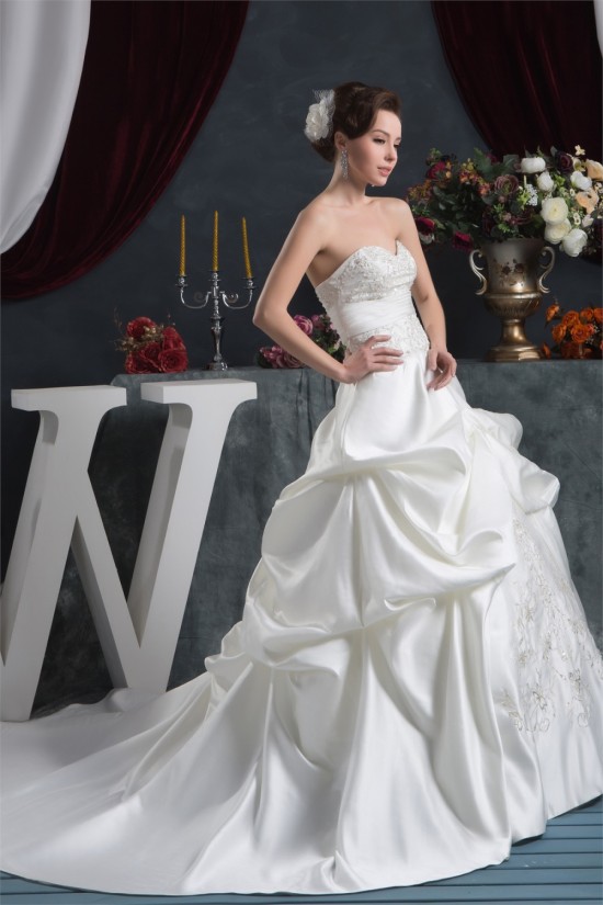 Amazing A-Line Satin Taffeta Sweetheart Sleeveless Wedding Dresses 2030570 Amazing A-Line Satin Taffeta Sweetheart Sleeveless Wedding Dresses 2030570