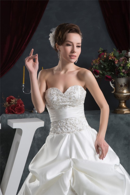 Amazing A-Line Satin Taffeta Sweetheart Sleeveless Wedding Dresses 2030570 Amazing A-Line Satin Taffeta Sweetheart Sleeveless Wedding Dresses 2030570