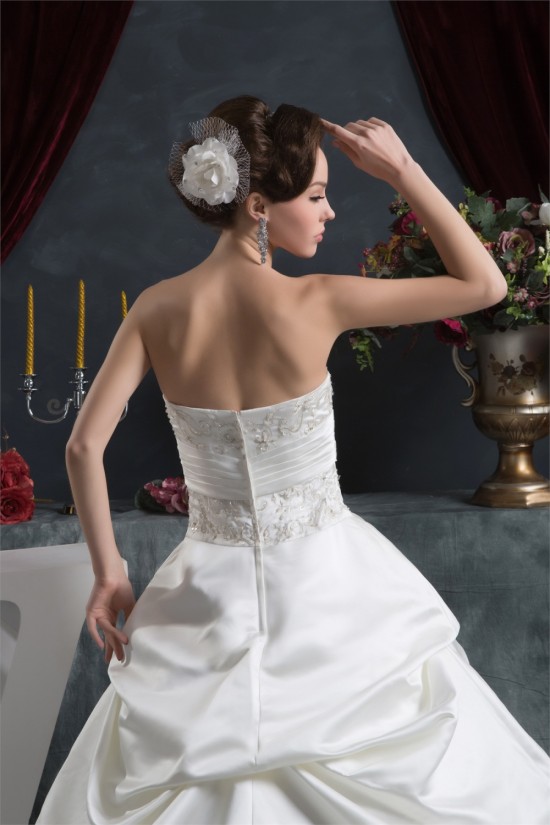 Amazing A-Line Satin Taffeta Sweetheart Sleeveless Wedding Dresses 2030570 Amazing A-Line Satin Taffeta Sweetheart Sleeveless Wedding Dresses 2030570