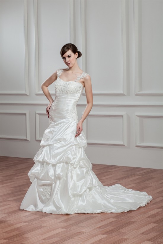 Amazing A-Line Sleeveless Illusion Sleeves Taffeta Lace Wedding Dresses 2030571 Amazing A-Line Sleeveless Illusion Sleeves Taffeta Lace Wedding Dresses 2030571