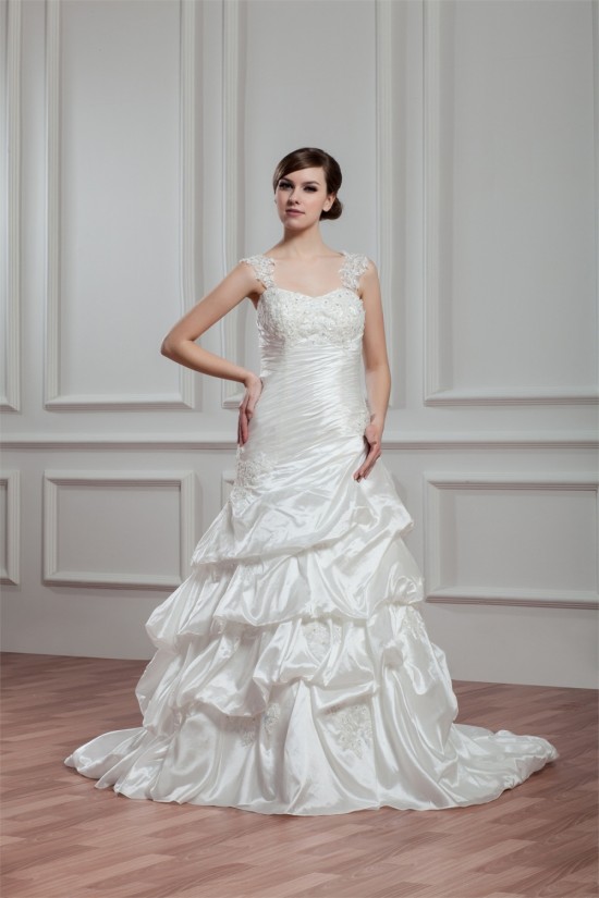 Amazing A-Line Sleeveless Illusion Sleeves Taffeta Lace Wedding Dresses 2030571 Amazing A-Line Sleeveless Illusion Sleeves Taffeta Lace Wedding Dresses 2030571