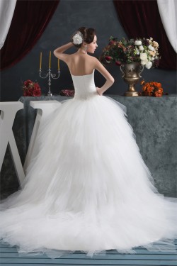 Amazing Satin Fine Netting Sleeveless Sweetheart Wedding Dresses 2030574