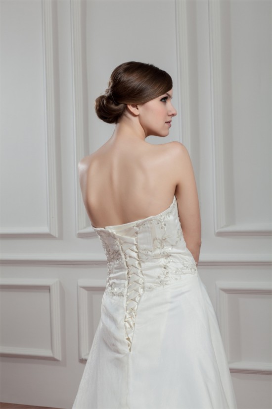 Amazing Satin Organza Sleeveless Strapless A-Line Wedding Dresses 2030575 Amazing Satin Organza Sleeveless Strapless A-Line Wedding Dresses 2030575