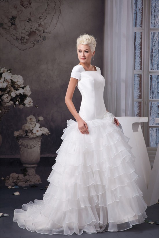 Amazing Satin Princess Sleeveless Portrait Wedding Dresses 2030576 Amazing Satin Princess Sleeveless Portrait Wedding Dresses 2030576