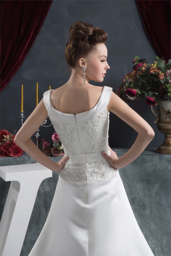Amazing Scoop A-Line Sleeveless Satin Wedding Dresses 2030579 Amazing Scoop A-Line Sleeveless Satin Wedding Dresses 2030579