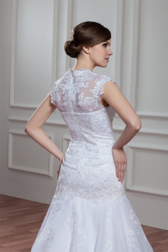 Amazing Sheer Satin Lace Organza Mermaid/Trumpet Wedding Dresses 2030580 Amazing Sheer Satin Lace Organza Mermaid/Trumpet Wedding Dresses 2030580