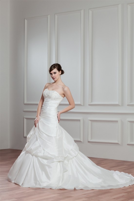 Amazing Sleeveless A-Line Taffeta Sweetheart Wedding Dresses 2030581 Amazing Sleeveless A-Line Taffeta Sweetheart Wedding Dresses 2030581
