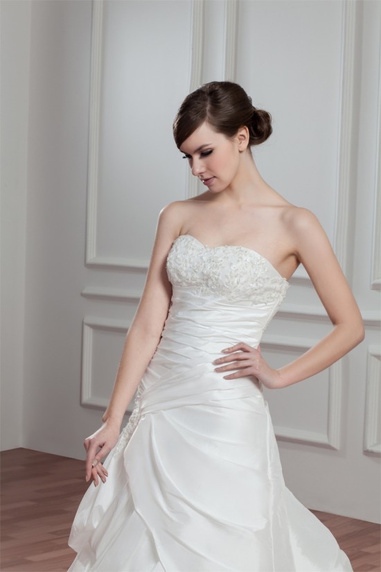 Amazing Sleeveless A-Line Taffeta Sweetheart Wedding Dresses 2030581 Amazing Sleeveless A-Line Taffeta Sweetheart Wedding Dresses 2030581