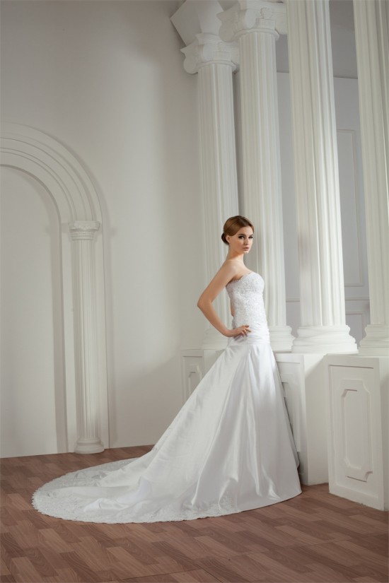 Amazing Sleeveless Satin Lace Sweetheart A-Line Lace Wedding Dresses 2030585 Amazing Sleeveless Satin Lace Sweetheart A-Line Lace Wedding Dresses 2030585