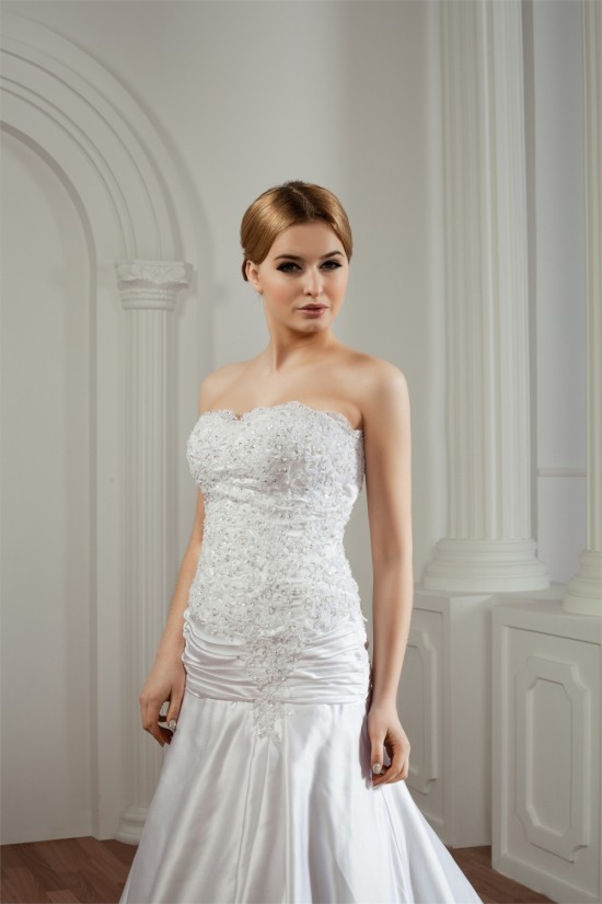 Amazing Sleeveless Satin Lace Sweetheart A-Line Lace Wedding Dresses 2030585 Amazing Sleeveless Satin Lace Sweetheart A-Line Lace Wedding Dresses 2030585