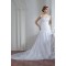 Amazing Sleeveless Satin Lace Sweetheart A-Line Lace Wedding Dresses 2030585